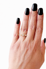 Load image into Gallery viewer, dainty gold plated opal ring styled