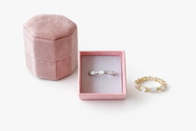 Load image into Gallery viewer, stackable imitation opal ring close up