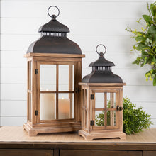 Load image into Gallery viewer, Rustic Wood & Metal Lanterns