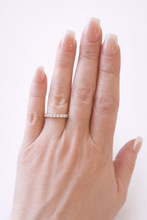 Load image into Gallery viewer, gold eternity band with round zircon stones