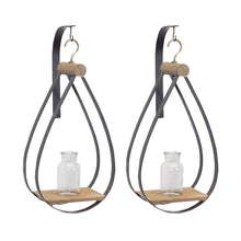 Load image into Gallery viewer, Hanging Bottle Vase in Teardrop Frame