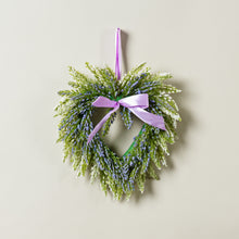 Load image into Gallery viewer, Lavender Heart Wreath