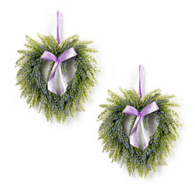 Load image into Gallery viewer, Lavender Heart Wreath