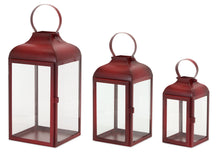 Load image into Gallery viewer, Modern Red Metal Lanterns