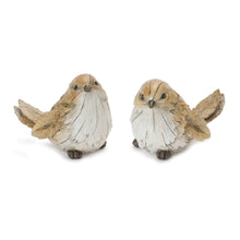 Load image into Gallery viewer, Carved Leaf Bird Figurines (Set of 2) – Rustic Nature-Inspired Décor