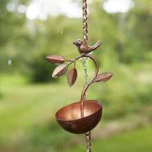 Load image into Gallery viewer, Bird Rain Chain – 70" Iron with Bronze Finish