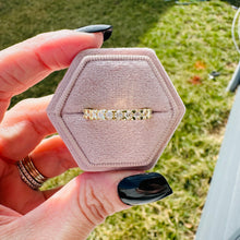 Load image into Gallery viewer, stackable gold wedding band close up
