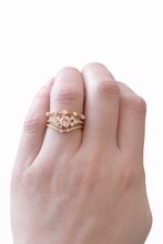 Load image into Gallery viewer, Blush Bloom Pink Crystal ring stack