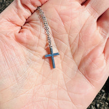 Load image into Gallery viewer, religious cross pendant necklace close-up