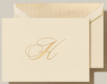 Load image into Gallery viewer, Elegant Gold Initial Note Cards