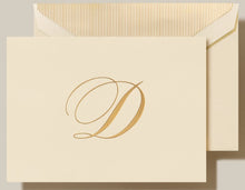 Load image into Gallery viewer, Elegant Gold Initial Note Cards