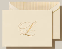 Load image into Gallery viewer, Elegant Gold Initial Note Cards