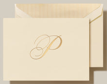 Load image into Gallery viewer, Elegant Gold Initial Note Cards