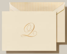 Load image into Gallery viewer, Elegant Gold Initial Note Cards
