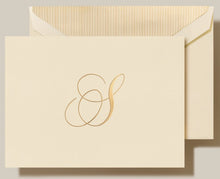 Load image into Gallery viewer, Elegant Gold Initial Note Cards