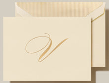 Load image into Gallery viewer, Elegant Gold Initial Note Cards