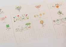 Load image into Gallery viewer, Karen Adams 2026 Calendar refill set showing twelve illustrated monthly cards
