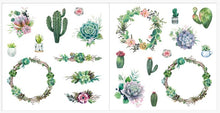 Load image into Gallery viewer, Cactus, cactus wreaths, cactus in container stickers