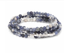 Load image into Gallery viewer, Sodalite gemstone bracelet and necklace – Stone of Intuition