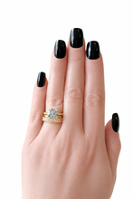 Load image into Gallery viewer, Everleigh Luxe 3 Piece Ring Set – Gold Plated Crystal Solitaire &amp; Stacking Rings | Gift Jewelry for Her
