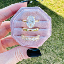 Load image into Gallery viewer, Christina Oval 3 Piece Ring Set – Gold Plated Oval Cut Cubic Zirconia Stacking Rings | Gift Jewelry for Her
