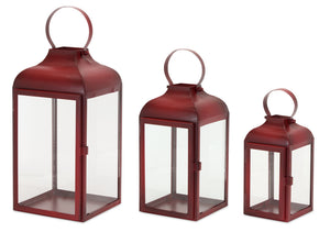 Modern Red Metal Lanterns