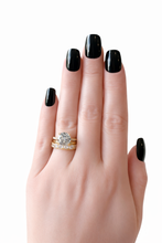 Load image into Gallery viewer, Everleigh Luxe 3 Piece Ring Set – Gold Plated Crystal Solitaire &amp; Stacking Rings | Gift Jewelry for Her
