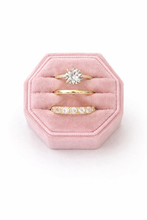 Load image into Gallery viewer, Everleigh Luxe 3 Piece Ring Set – Gold Plated Crystal Solitaire &amp; Stacking Rings | Gift Jewelry for Her
