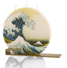 Load image into Gallery viewer, Hokusai Great Wave decorative unscented handmade candle
