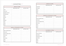 Load image into Gallery viewer, Wedding budgeting worksheet with columns for budgeted and actual costs.

