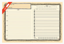 Load image into Gallery viewer, Music sheet pages with a red ribbon label on a white background
