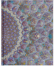 Load image into Gallery viewer, Persian Mosaic luxury hardcover journal with embossed gold foil cover, gilded page edges, ribbon bookmark, and lined archival writing pages
