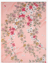 Load image into Gallery viewer, Cherry Blossoms Journal hardcover writing journal featuring pink floral cover with gold foil accents and gilded page edges
