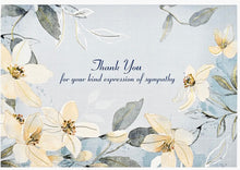 Load image into Gallery viewer, Sympathy thank you stationery set with white jasmine design
