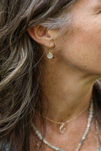 Load image into Gallery viewer, light and airy druzy earrings with gold accents
