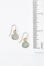 Load image into Gallery viewer, minimalist chalcedony earrings with natural sparkle
