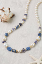 Load image into Gallery viewer, close up freshwater pearls gold filled beads gemstone detail
