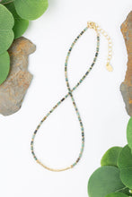 Load image into Gallery viewer, Tranquil Gardens 16-18" African Turquoise Bar Focal Necklace
