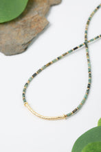 Load image into Gallery viewer, Tranquil Gardens 16-18" African Turquoise Bar Focal Necklace
