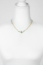 Load image into Gallery viewer, handmade sparrow necklace nature inspired gold jewelry
