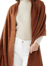 Load image into Gallery viewer, Linear Rhinestones Scarf – Gold or Rust – Elegant Soft Viscose Wrap
