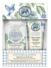 Load image into Gallery viewer, Cotton &amp; Linen Hand Care Gift Set | Foaming Soap &amp; Hand Cream Gift Set

