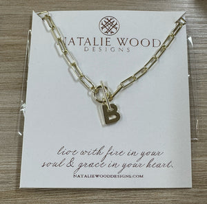 Toggle Initial Necklace by Natalie Wood Designs