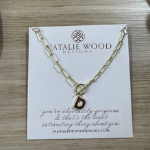 Load image into Gallery viewer, Toggle Initial Necklace by Natalie Wood Designs
