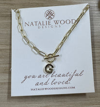 Load image into Gallery viewer, Toggle Initial Necklace by Natalie Wood Designs
