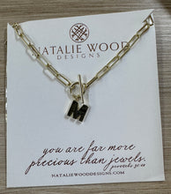 Load image into Gallery viewer, Toggle Initial Necklace by Natalie Wood Designs
