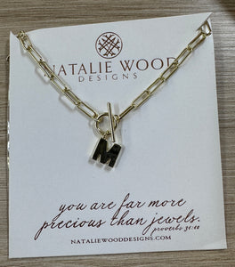 Toggle Initial Necklace by Natalie Wood Designs