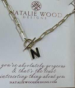 Toggle Initial Necklace by Natalie Wood Designs