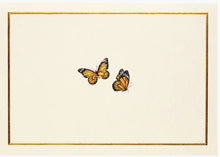 Load image into Gallery viewer, Monarch Butterflies Note Cards with gold foil and embossing
