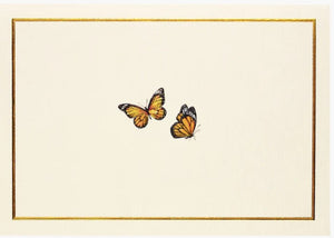 Monarch Butterflies Note Cards with gold foil and embossing